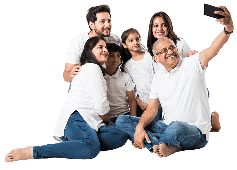 Family taking selfie Family taking selfie