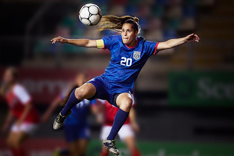 Woman soccer player